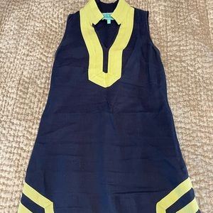 Navy blue and green Sail to Sable dress